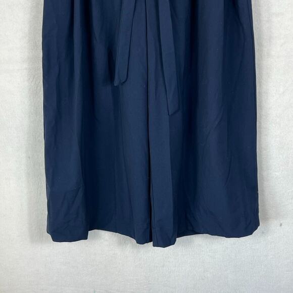 GAP Pants Women's Size 8 True Indigo Wide Leg Cropped Belted Tie Front Flowy - Picture 4 of 14
